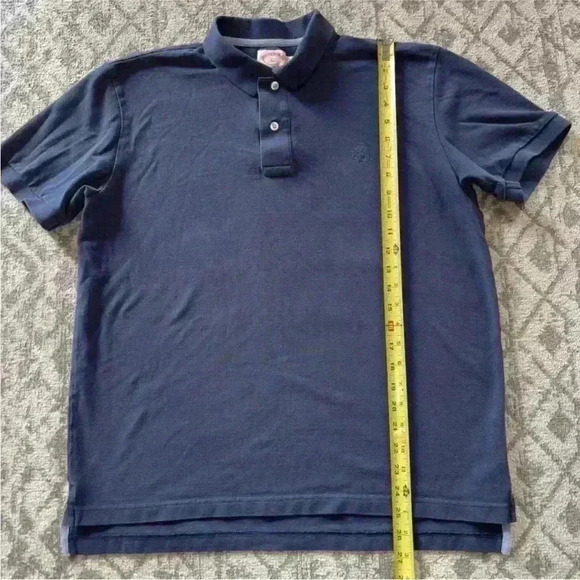 Mens Brooks Brothers 1818 Blue Original Fit Performance Golf Polo Shirt Sz Large - Picture 2 of 11